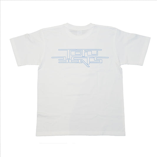 T-SHIRT / tofubeats logo (WHITE x BLUE)
